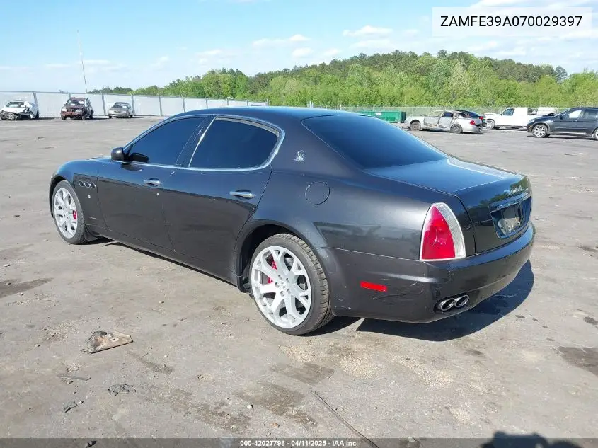 2007 Maserati Quattroporte Base Automatic/Executive Gt Automatic/Sport Gt Automatic VIN: ZAMFE39A070029397 Lot: 42027798
