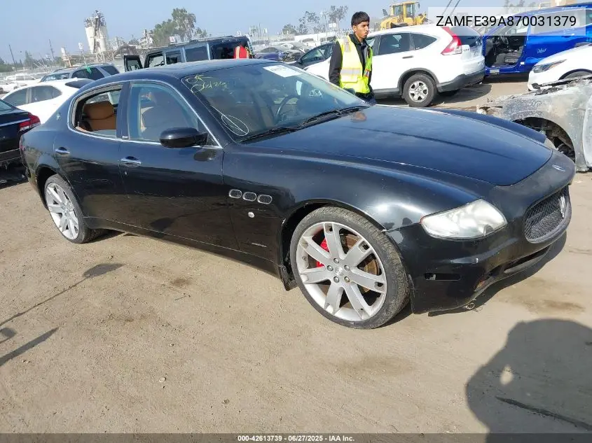 2007 Maserati Quattroporte Base Automatic/Executive Gt Automatic/Sport Gt Automatic VIN: ZAMFE39A870031379 Lot: 42613739