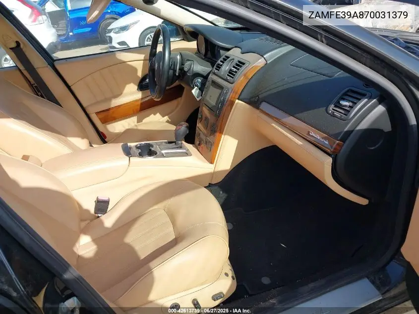 2007 Maserati Quattroporte Base Automatic/Executive Gt Automatic/Sport Gt Automatic VIN: ZAMFE39A870031379 Lot: 42613739