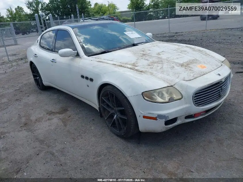 2007 Maserati Quattroporte Base Automatic/Executive Gt Automatic/Sport Gt Automatic VIN: ZAMFE39A070029559 Lot: 42778810