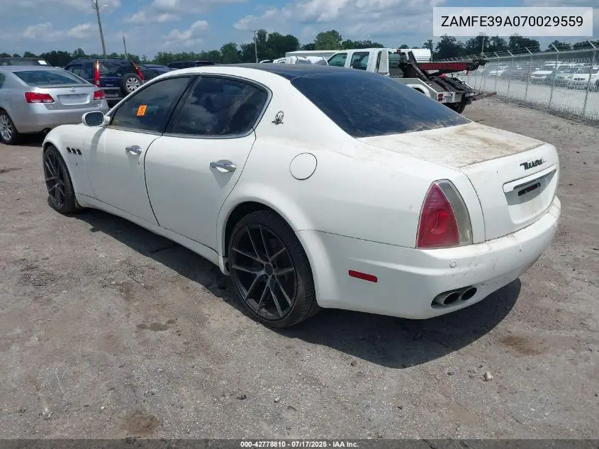 2007 Maserati Quattroporte Base Automatic/Executive Gt Automatic/Sport Gt Automatic VIN: ZAMFE39A070029559 Lot: 42778810