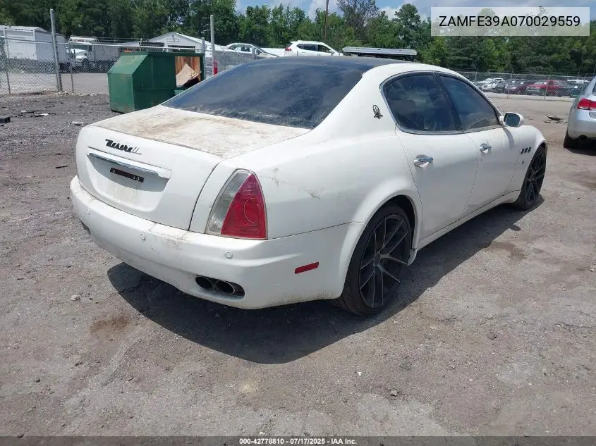 2007 Maserati Quattroporte Base Automatic/Executive Gt Automatic/Sport Gt Automatic VIN: ZAMFE39A070029559 Lot: 42778810