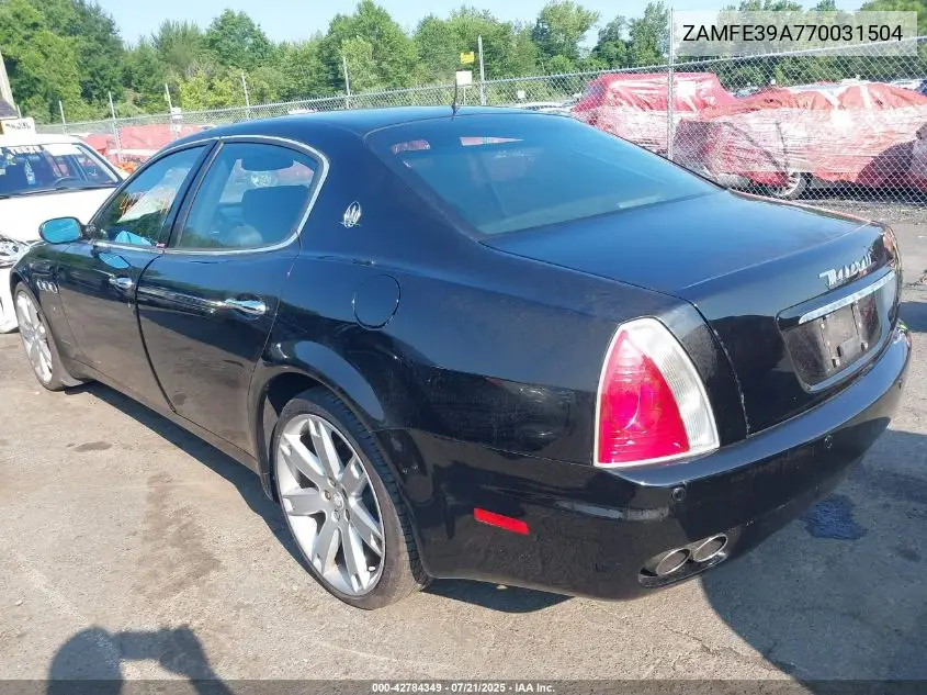 2007 Maserati Quattroporte Base Automatic/Executive Gt Automatic/Sport Gt Automatic VIN: ZAMFE39A770031504 Lot: 42784349