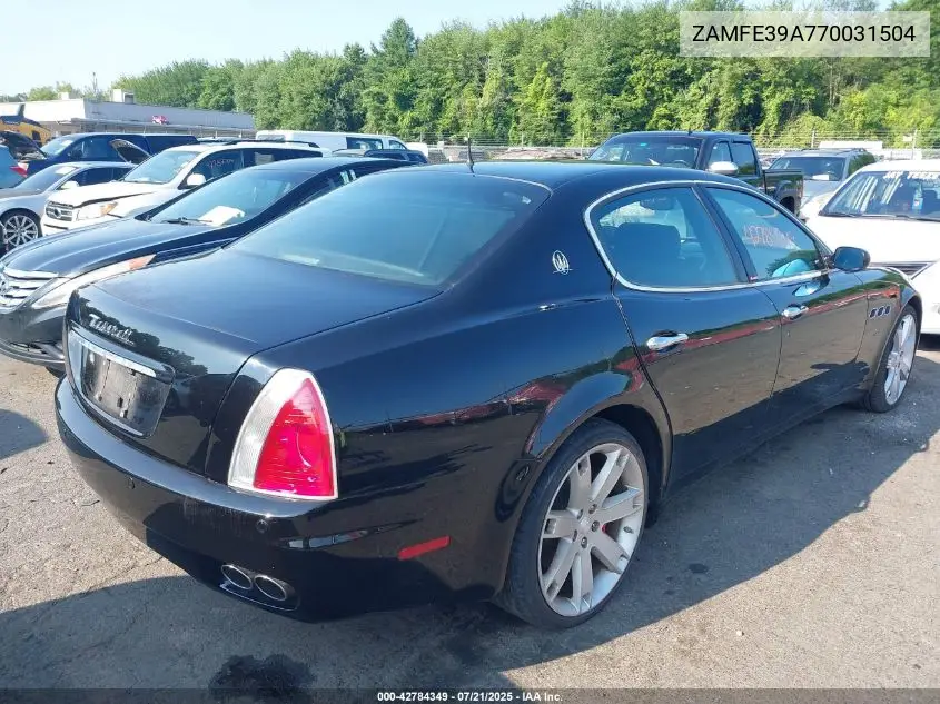 2007 Maserati Quattroporte Base Automatic/Executive Gt Automatic/Sport Gt Automatic VIN: ZAMFE39A770031504 Lot: 42784349