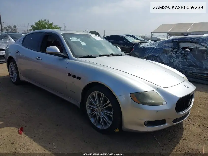 2011 Maserati Quattroporte S VIN: ZAM39JKA2B0059239 Lot: 42338553