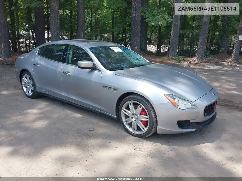 2014 Maserati Quattroporte S Q4 VIN: ZAM56RRA9E1106514 Lot: 42574348
