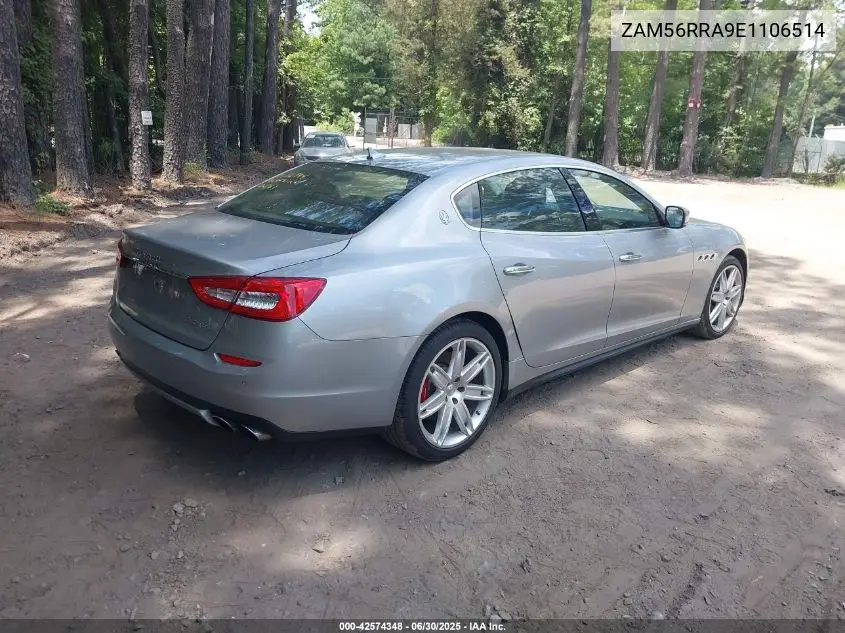 2014 Maserati Quattroporte S Q4 VIN: ZAM56RRA9E1106514 Lot: 42574348