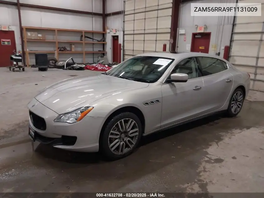 2015 Maserati Quattroporte S Q4 VIN: ZAM56RRA9F1131009 Lot: 41632708