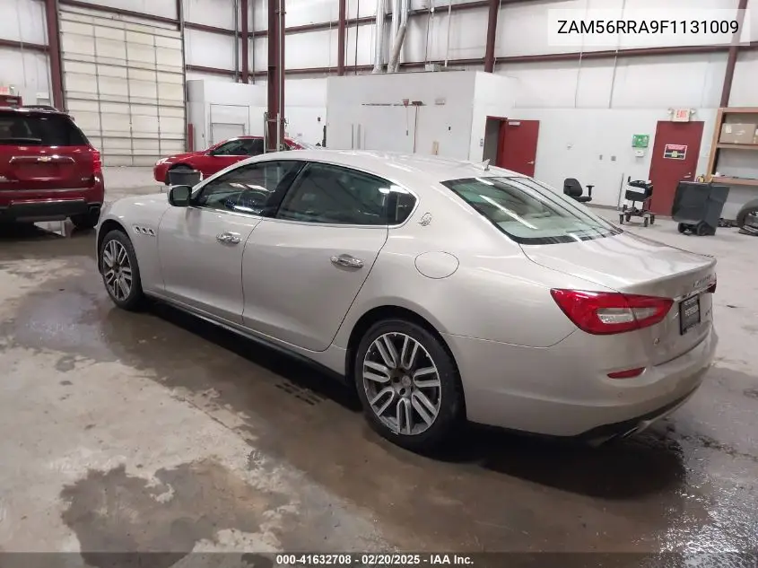 2015 Maserati Quattroporte S Q4 VIN: ZAM56RRA9F1131009 Lot: 41632708