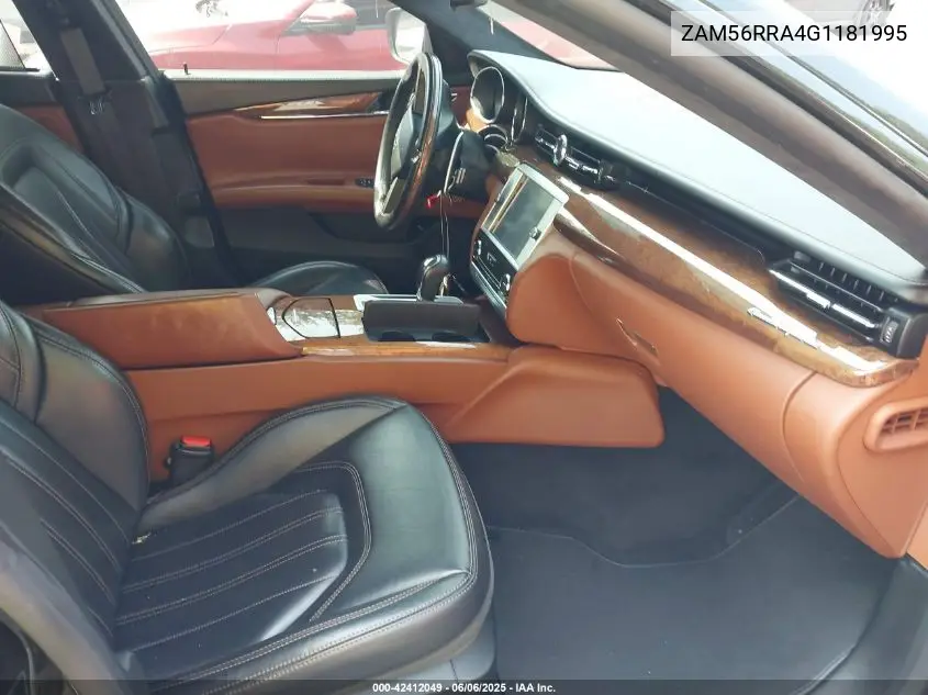 2016 Maserati Quattroporte S Q4 VIN: ZAM56RRA4G1181995 Lot: 42412049