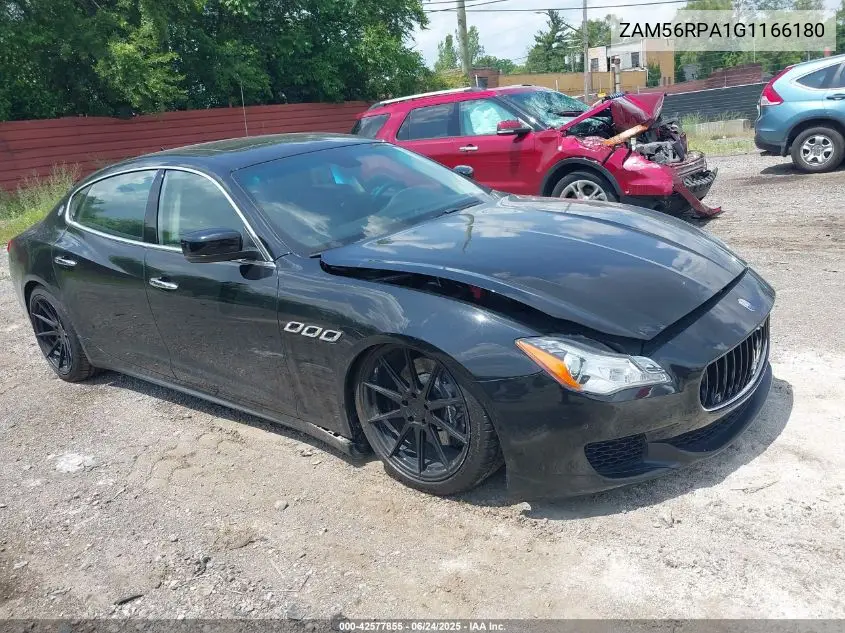 2016 Maserati Quattroporte S VIN: ZAM56RPA1G1166180 Lot: 42577855