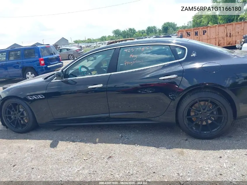 2016 Maserati Quattroporte S VIN: ZAM56RPA1G1166180 Lot: 42577855