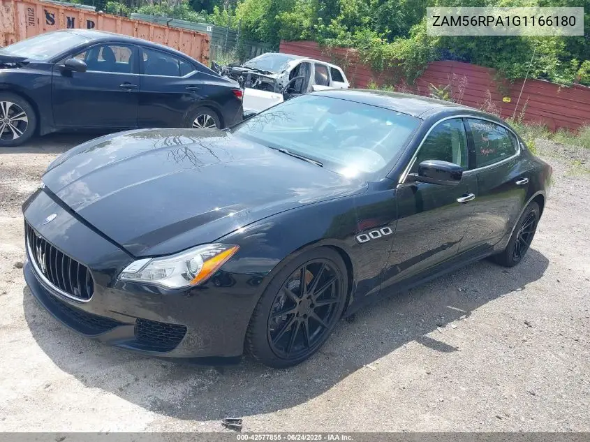 2016 Maserati Quattroporte S VIN: ZAM56RPA1G1166180 Lot: 42577855