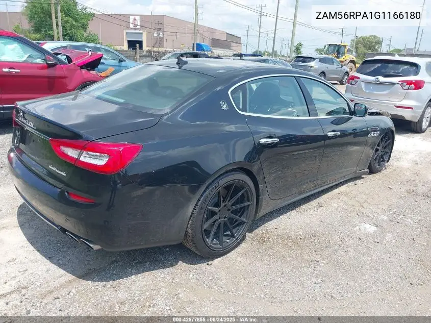 2016 Maserati Quattroporte S VIN: ZAM56RPA1G1166180 Lot: 42577855