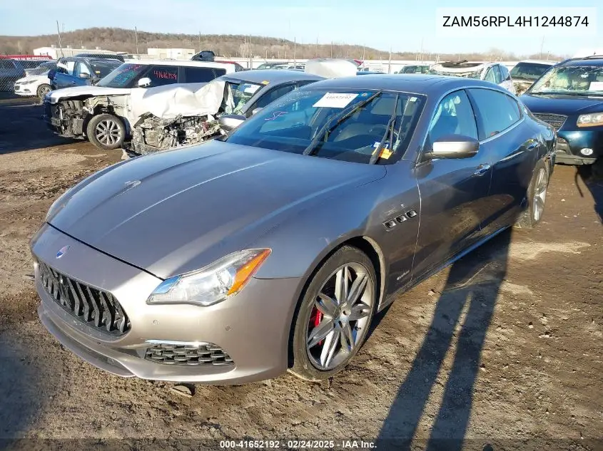 2017 Maserati Quattroporte S Granlusso VIN: ZAM56RPL4H1244874 Lot: 41652192