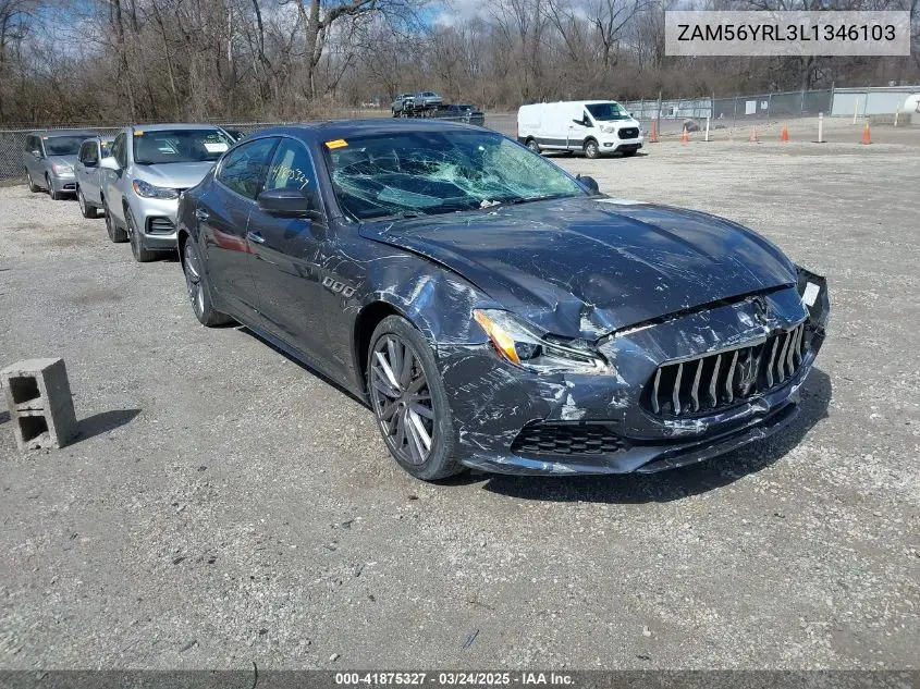 2020 Maserati Quattroporte S Q4 Granlusso VIN: ZAM56YRL3L1346103 Lot: 41875327