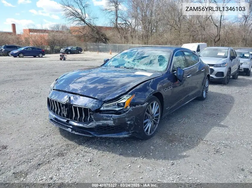 2020 Maserati Quattroporte S Q4 Granlusso VIN: ZAM56YRL3L1346103 Lot: 41875327