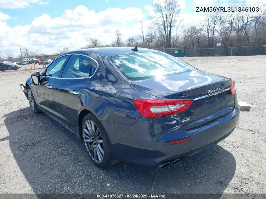 2020 Maserati Quattroporte S Q4 Granlusso VIN: ZAM56YRL3L1346103 Lot: 41875327