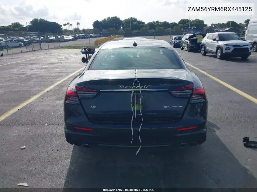 2024 Maserati Quattroporte Modena Ultima Q4 VIN: ZAM56YRM6RX445125 Lot: 42616702