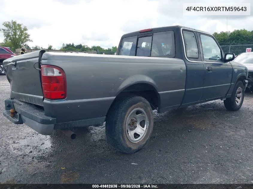 1994 Mazda B4000 Cab Plus VIN: 4F4CR16X0RTM59643 Lot: 41412836