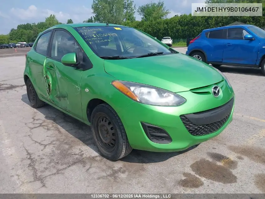 2011 Mazda Mazda2 VIN: JM1DE1HY9B0106467 Lot: 12336702