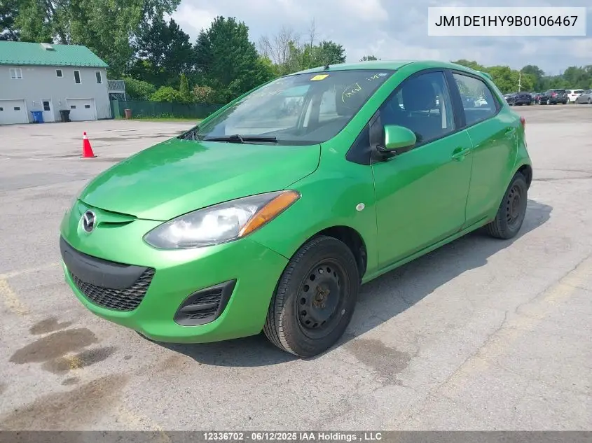 2011 Mazda Mazda2 VIN: JM1DE1HY9B0106467 Lot: 12336702