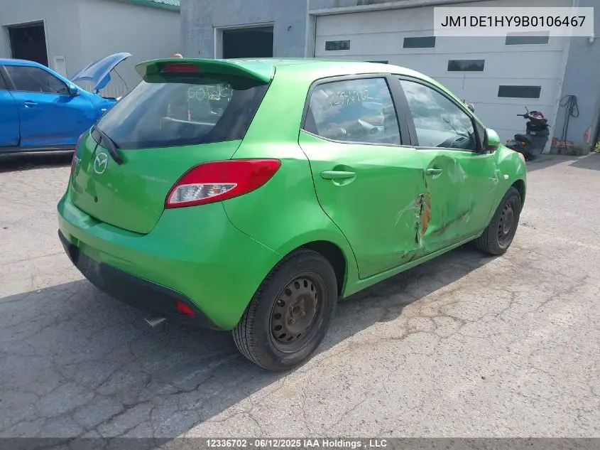 2011 Mazda Mazda2 VIN: JM1DE1HY9B0106467 Lot: 12336702