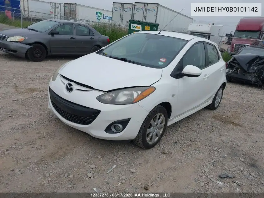 2011 Mazda Mazda2 Gs/Gx VIN: JM1DE1HY0B0101142 Lot: 12337275