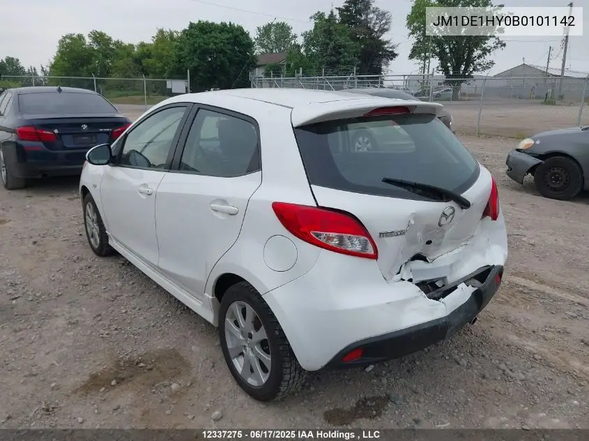2011 Mazda Mazda2 Gs/Gx VIN: JM1DE1HY0B0101142 Lot: 12337275