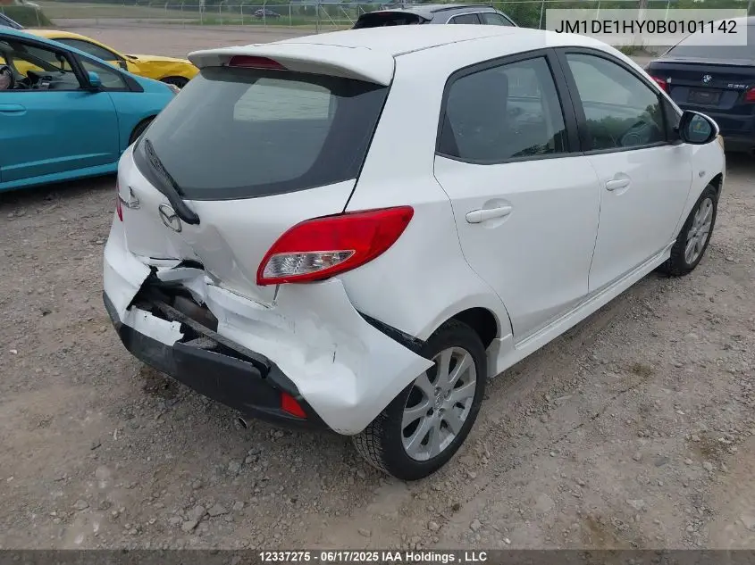 2011 Mazda Mazda2 Gs/Gx VIN: JM1DE1HY0B0101142 Lot: 12337275