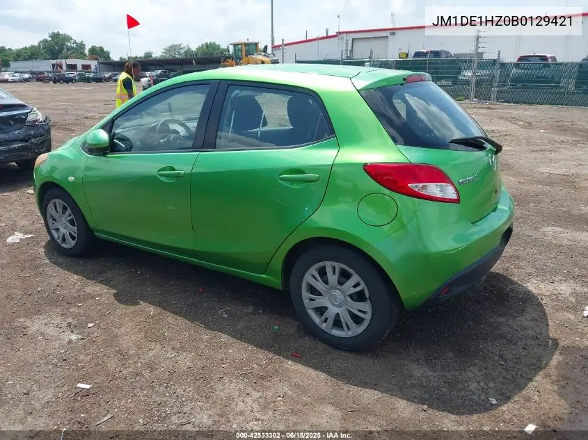 2011 Mazda Mazda2 VIN: JM1DE1HZ0B0129421 Lot: 42533302