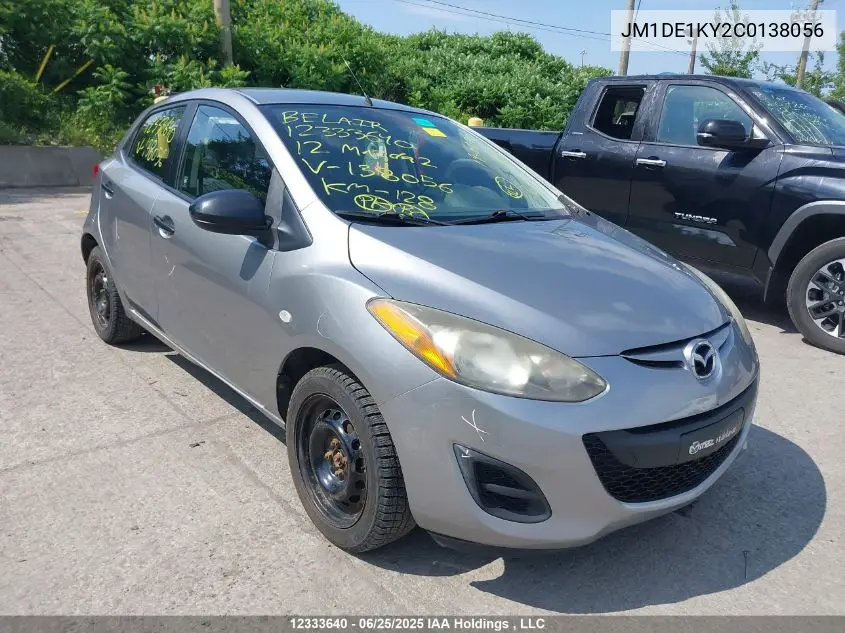 2012 Mazda Mazda2 VIN: JM1DE1KY2C0138056 Lot: 12333640