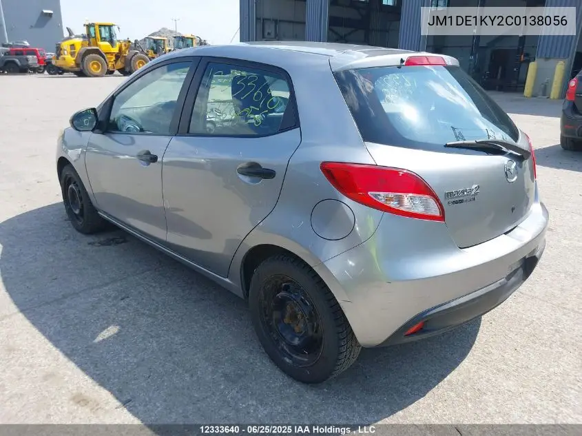 2012 Mazda Mazda2 VIN: JM1DE1KY2C0138056 Lot: 12333640