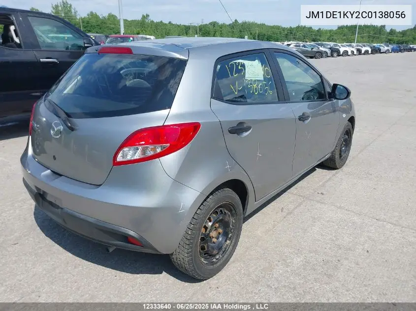2012 Mazda Mazda2 VIN: JM1DE1KY2C0138056 Lot: 12333640