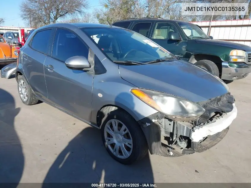 2012 Mazda Mazda2 Sport VIN: JM1DE1KY0C0135365 Lot: 41716720