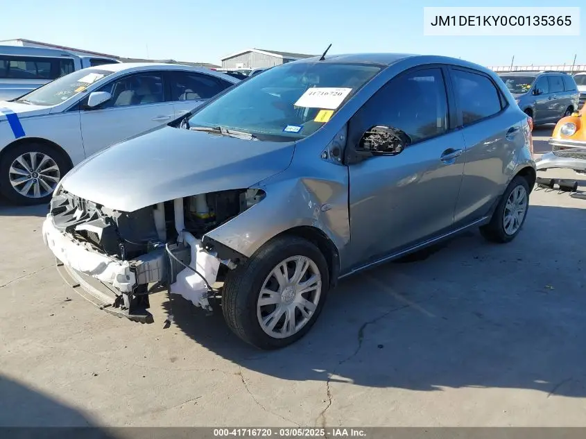 2012 Mazda Mazda2 Sport VIN: JM1DE1KY0C0135365 Lot: 41716720