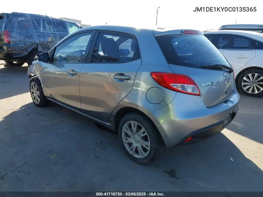 2012 Mazda Mazda2 Sport VIN: JM1DE1KY0C0135365 Lot: 41716720