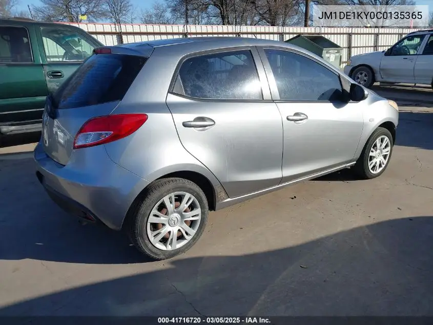 2012 Mazda Mazda2 Sport VIN: JM1DE1KY0C0135365 Lot: 41716720