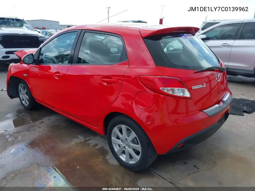 2012 Mazda Mazda2 Touring VIN: JM1DE1LY7C0139962 Lot: 42404537
