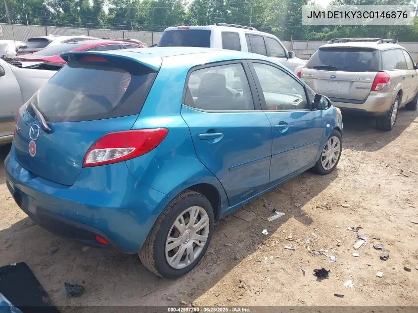 2012 Mazda Mazda2 Sport VIN: JM1DE1KY3C0146876 Lot: 42597250