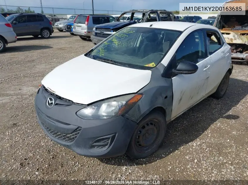 2013 Mazda Mazda2 VIN: JM1DE1KY2D0163685 Lot: 12348137
