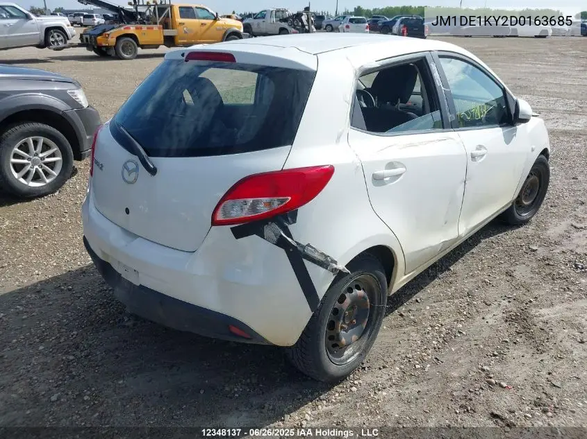 2013 Mazda Mazda2 VIN: JM1DE1KY2D0163685 Lot: 12348137