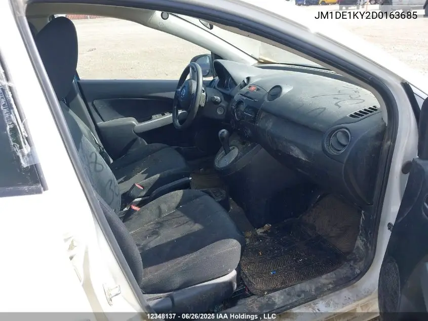 2013 Mazda Mazda2 VIN: JM1DE1KY2D0163685 Lot: 12348137