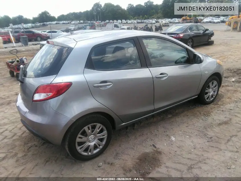 2014 Mazda Mazda2 Sport VIN: JM1DE1KYXE0182051 Lot: 42412862