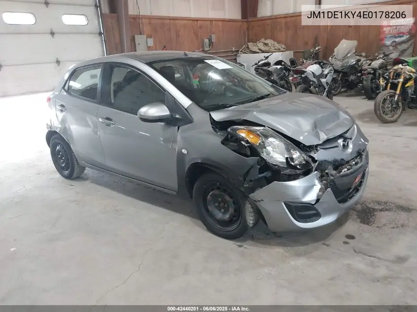 2014 Mazda Mazda2 Sport VIN: JM1DE1KY4E0178206 Lot: 42440201