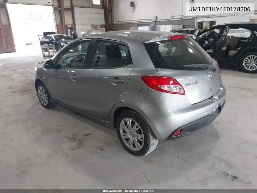 2014 Mazda Mazda2 Sport VIN: JM1DE1KY4E0178206 Lot: 42440201