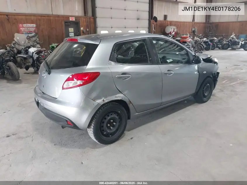 2014 Mazda Mazda2 Sport VIN: JM1DE1KY4E0178206 Lot: 42440201