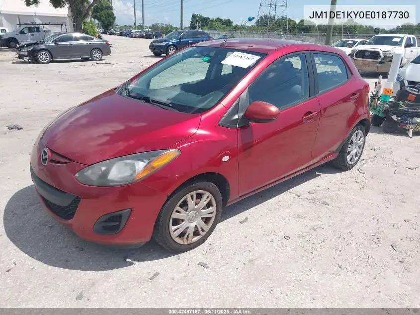 2014 Mazda Mazda2 Sport VIN: JM1DE1KY0E0187730 Lot: 42487167