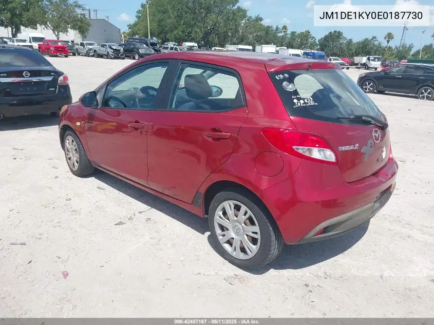 2014 Mazda Mazda2 Sport VIN: JM1DE1KY0E0187730 Lot: 42487167