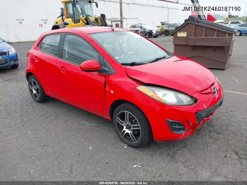 2014 Mazda Mazda2 Sport VIN: JM1DE1KZ4E0187190 Lot: 42565758
